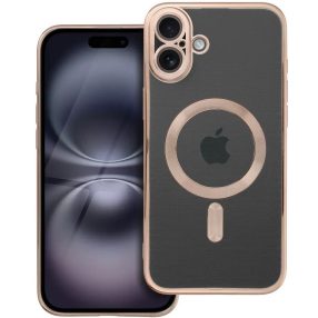   Electro Mag Apple iPhone 16 Plus MagSafe kompatibilis hátlap tok, barna