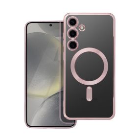   Electro Mag Samsung Galaxy S24 Plus MagSafe kompatibilis hátlap tok, rozéarany