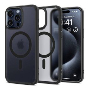   Spigen Ultra Hybrid MagFit Apple iPhone 16 Pro tok, MagSafe, Frost, fekete