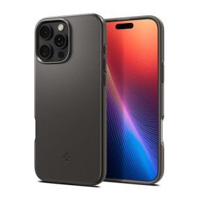   Spigen Thin Fit MagFit Apple iPhone 16 Pro Max tok, MagSafe, Gunmetal, szürke