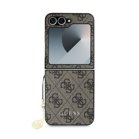   Guess 4G Charm Samsung Galaxy Z Flip 6 / Flip 7 FE hátlap tok, barna