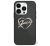 Guess IML Heart iPhone 16 Pro kemény hátlap tok, fekete GUHCP16LHCHGSPK