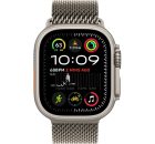 Apple Watch Ultra 2 GPS + Cellular, 49mm, natúr titántok, natúr titán milánói szíj, M