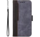 Apple Wooze Colour Wallet iPhone 16 oldalra nyíló tok, stand, kártyatartóval, kézpánttal, szürke
