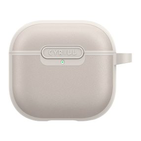Spigen Cyrill Kajuk AirPods 4 tok, Cream, szürke-bézs