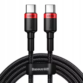   Baseus Cafule USB-C / USB-C adatkábel, 100W 2m, fekete-piros