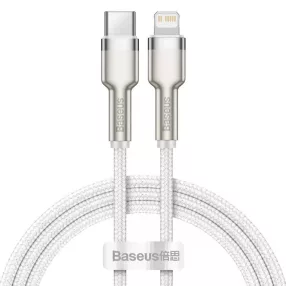 Baseus Cafule USB-C / Lightning kábel, 20W, 1m, fehér