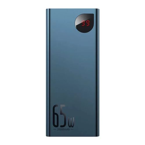 Baseus Adaman 2xUSB-A - USB-C - USB-A power bank, 20000mAh, 65W, QC 4.0, PD, kék
