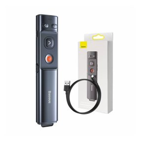   Baseus Orange Dot multifunkcionális távirányító prezentációkhoz lézermutatóval, szürke