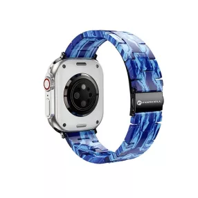   Forcell F-Design FA04 Apple Watch 42/44/45/49mm márvány mintás szíj, kék