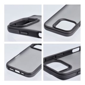 Neo iPhone 15 Pro kemény hátlap tok, átlátszó/fekete