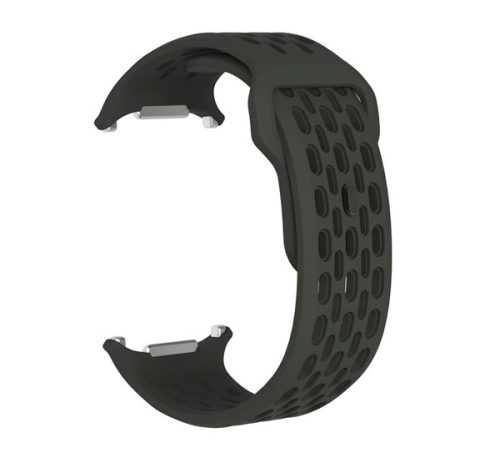 Samsung Galaxy Watch Ultra lyukacsos mágneses szilikon óraszíj, 24mm, sötétzöld