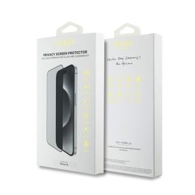   Guess 2.5D iPhone 16 Privacy/betekintésgátló kijelzővédő üvegfólia, fekete