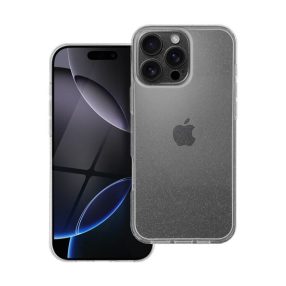   Clear 2mm iPhone 16 Pro Max csillámos szilikon tok, átlátszó