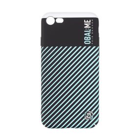   OBAL:ME Flossy Stripes Apple iPhone 7/8/SE2020/SE2022 közepesen ütésálló hátlap tok, világoskék-fekete