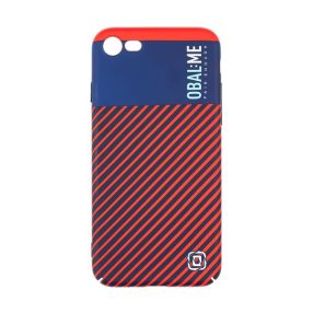   OBAL:ME Flossy Stripes Apple iPhone 7/8/SE2020/SE2022 közepesen ütésálló hátlap tok, piros-kék