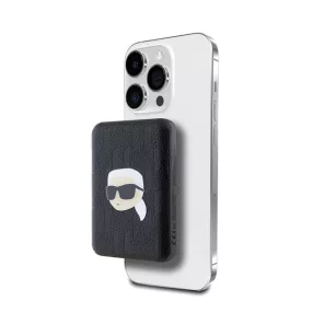   Karl Lagerfeld Embossed Karl Head MagSafe kompatibilis Power bank / külső akkumulátor, 5000mAh, fekete