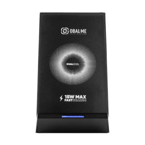   OBAL:ME StandCharger asztali tartó vezetéknélküli töltéssel, 15W, fekete