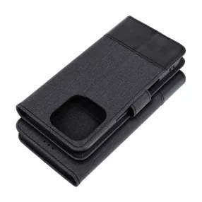   Gomma iPhone 16 Pro Max flip/oldalra nyíló tok kártyatartó résszel, fekete