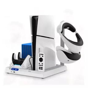   iPega PG-P5S028 PlayStation 5 multifunkciós All-in-one töltőállvány hűtéssel, fehér