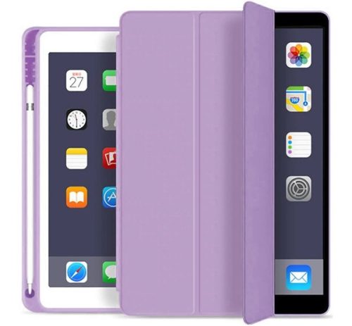 Apple iPad Air ( 2020 / 2022 / 2024 / 2025 ) mappa tok, Apple Pencil tartóval, lila
