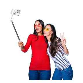   Forcell F-Grip S100M MagSafe kompatibilis selfie bot vezeték nélküli távirányítóval, fekete