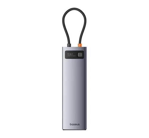 Baseus StarJoy Metal Glam Series Hub 11 az 1-ben USB-C-HDMI +VGA + 3 x USB-A 3.0+USB-A 2.0+USB-C, PD + RJ45 + SD/TF