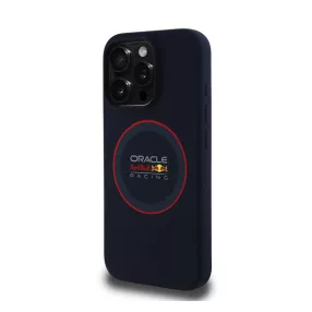   Red Bull Red Ring iPhone 15 Pro szilikon MagSafe tok, tengerészkék
