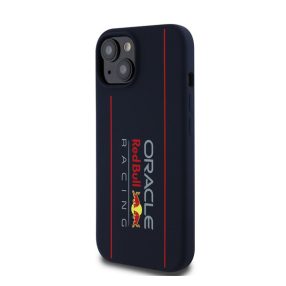   Red Bull Vertical Logo iPhone 15 szilikon MagSafe tok, tengerészkék