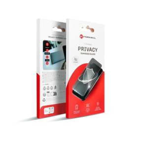   Forcell Privacy Iphone 16 Plus betekintésgátló kijelzővédő üvegfólia, fekete