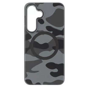   Forcell F-Protect Levels Samsung Galaxy S25 Ultra ütésálló MagSafe tok, Camo, fekete-szürke