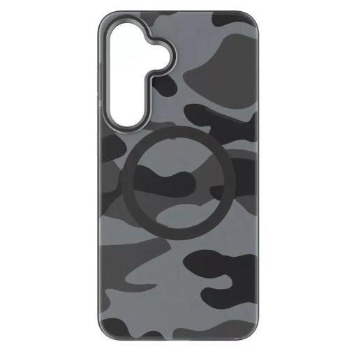 Forcell F-Protect Levels Samsung Galaxy S25 Ultra ütésálló MagSafe tok, Camo, fekete-szürke