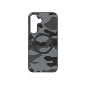   Forcell F-Protect Levels Samsung Galaxy S25 Plus ütésálló MagSafe tok, Camo, fekete-szürke