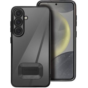   Glam Samsung Galaxy S25 szilikon tok kameravédő-lencsével, fekete