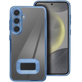   Glam Samsung Galaxy S25+ szilikon tok kameravédő-lencsével, kék