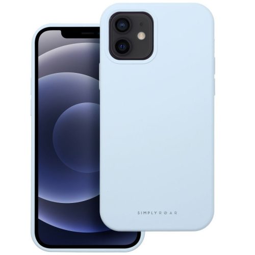Roar Samsung Galaxy S25 prémium szilikon tok velúr béléssel, világoskék