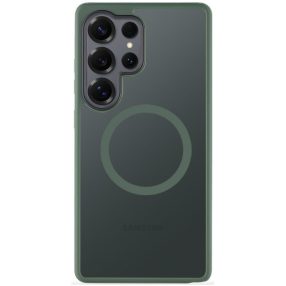   Tactical MagForce Hyperstealth Samsung Galaxy S25 Ultra hátlap tok, áttetsző/sötétszöld