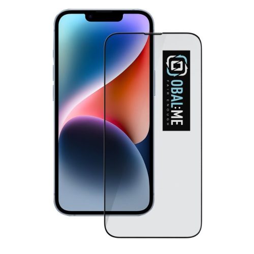 OBAL:ME 5D Glass Screen Protector Apple iPhone 16e / 13 / 14 / 13 Pro kijelzővédő üvegfólia, fekete