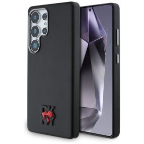   DKNY Leather Heart of NY Samsung Galaxy S25 Ultra hátlap tok, fekete