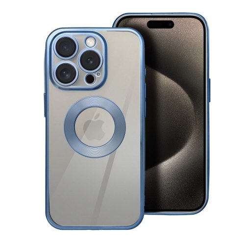 Glam Apple iPhone 16e szilikon tok kameravédő lencsével, kék
