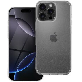   Clear 2mm Apple iPhone 17e / iPhone 16e csillámos szilikon tok, átlátszó
