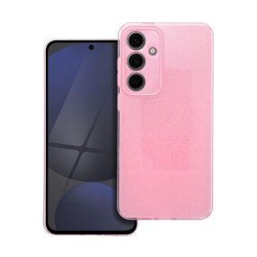   Clear 2mm Samsung Galaxy A56 csillámos szilikon tok, rózsaszín