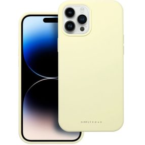   Roar Samsung Galaxy A56 prémium szilikon tok velúr béléssel, világossárga