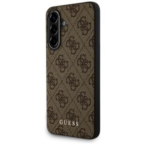   Guess 4G Metal Gold Logo Samsung Galaxy A36 hátlap tok, barna