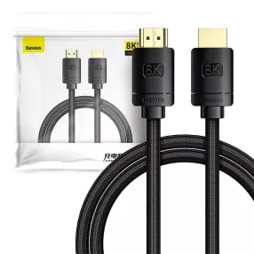   Baseus High Definition Series HDMI 2.1 kábel, 8K 60Hz, 3D, HDR, 48Gbps, 1m, fekete