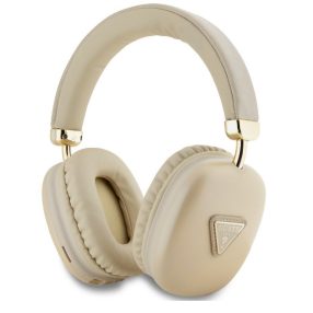   Guess Saffiano PU Leather Triangle Logo vezeték nélküli fejhallgató, arany
