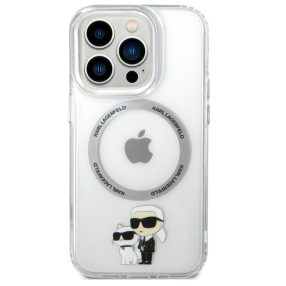   Karl Lagerfeld IML Karl & Choupette Apple iPhone 13 Pro MagSafe tok, átlátszó