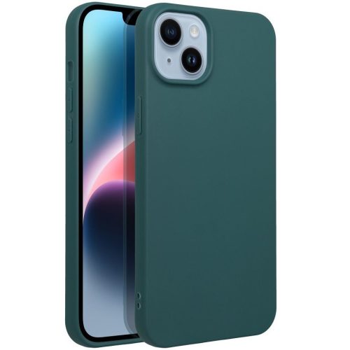 Matt szilikon Xiaomi Redmi Note 14 Pro 5G tok, sötétzöld