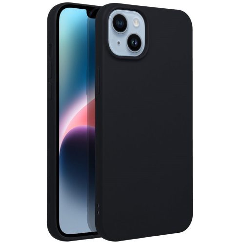 Matt szilikon Xiaomi Redmi Note 14 Pro 5G tok, fekete