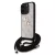 Guess PU 4G Metal Logo Crossbody Strap iPhone 15 Pro hátlap tok, rózsaszín